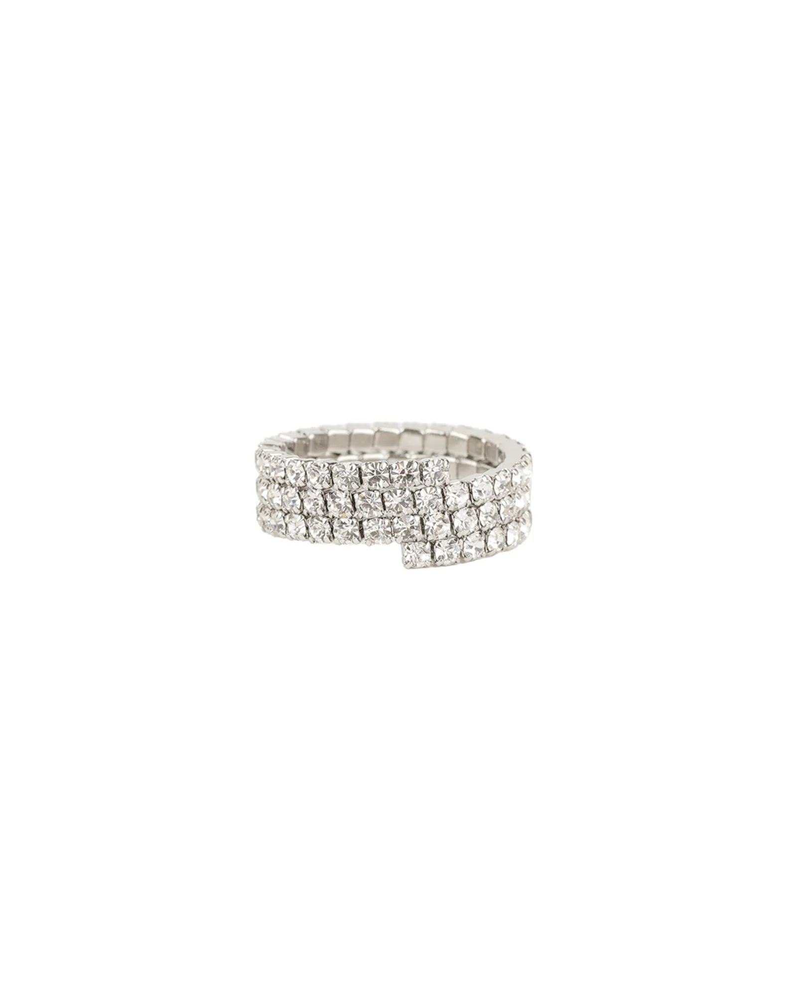 3 Row Coil Crystal Ring - Image 3