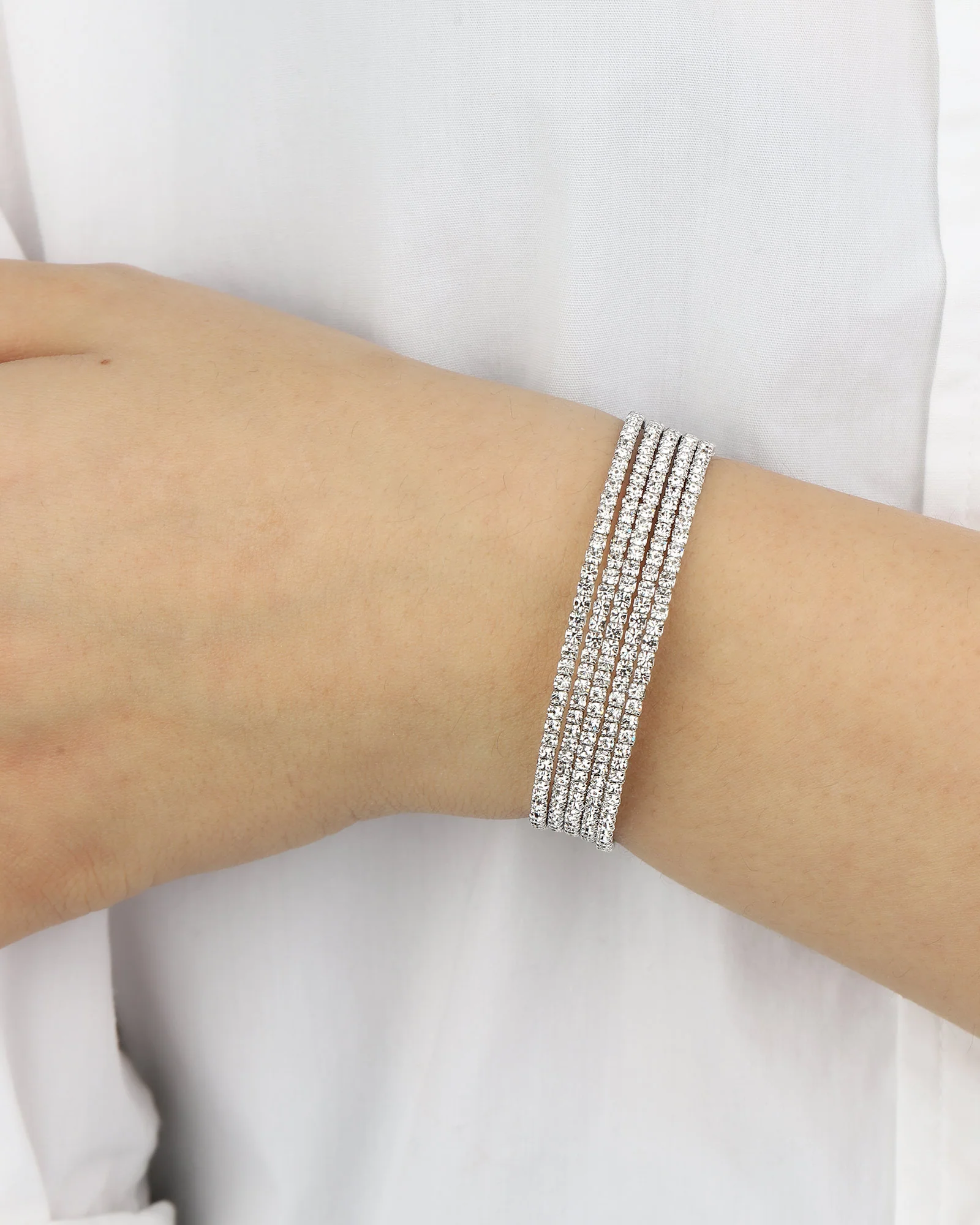 5 Row Crystal  Wrap Cuff - Image 2