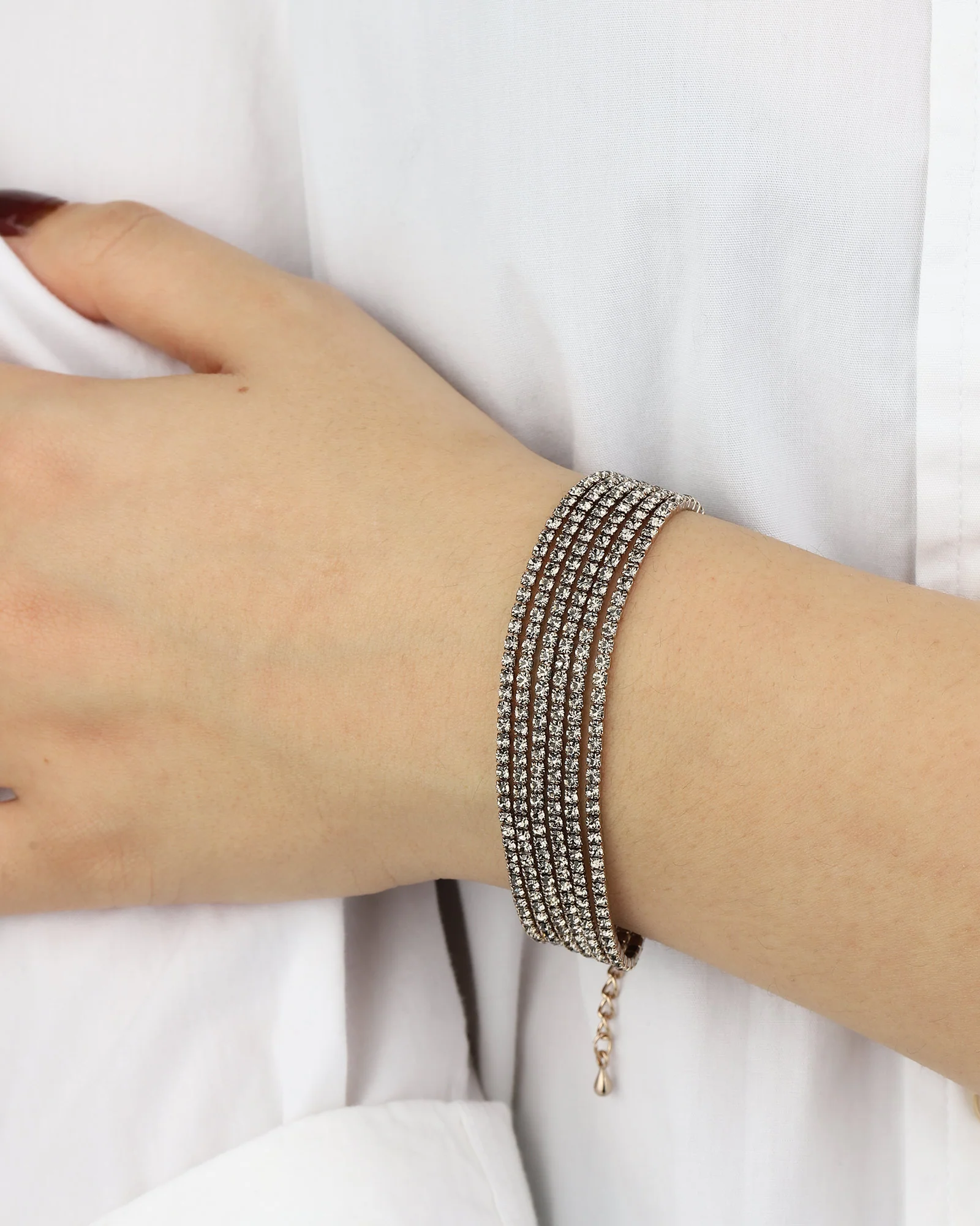 6 Row Crystal Bracelet - Image 2