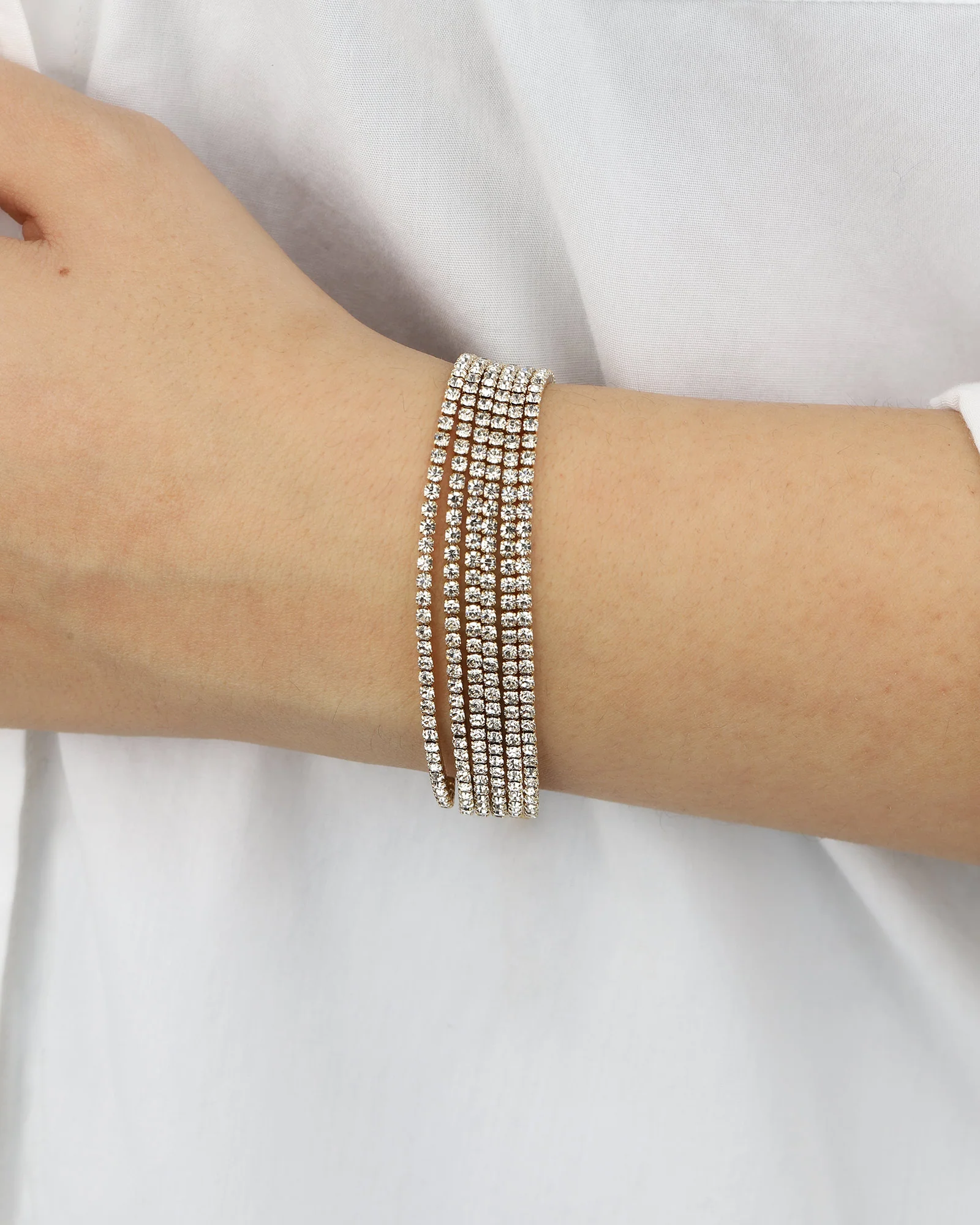 6 Row Crystal Bracelet - Image 2