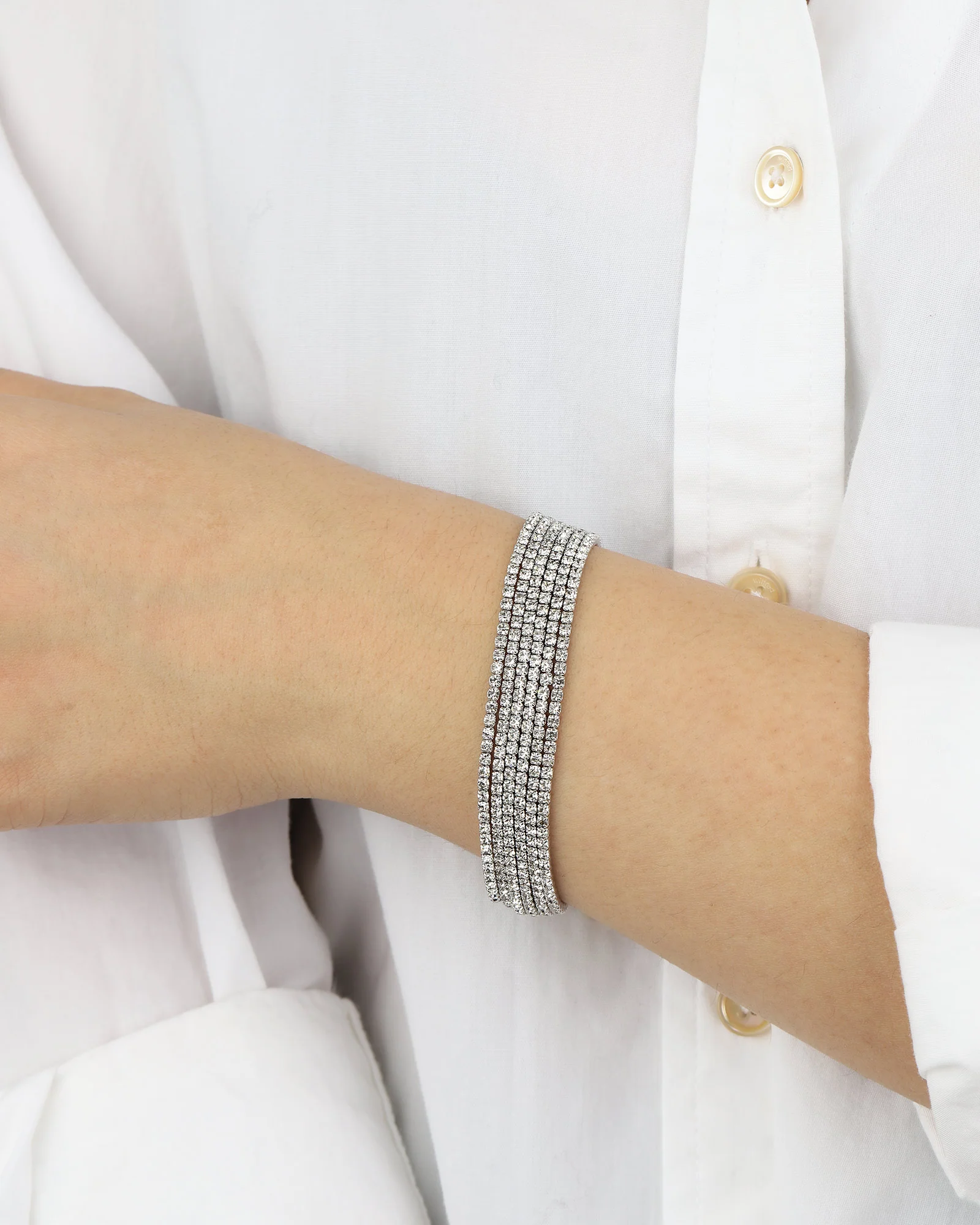 6 Row Crystal Bracelet - Image 3