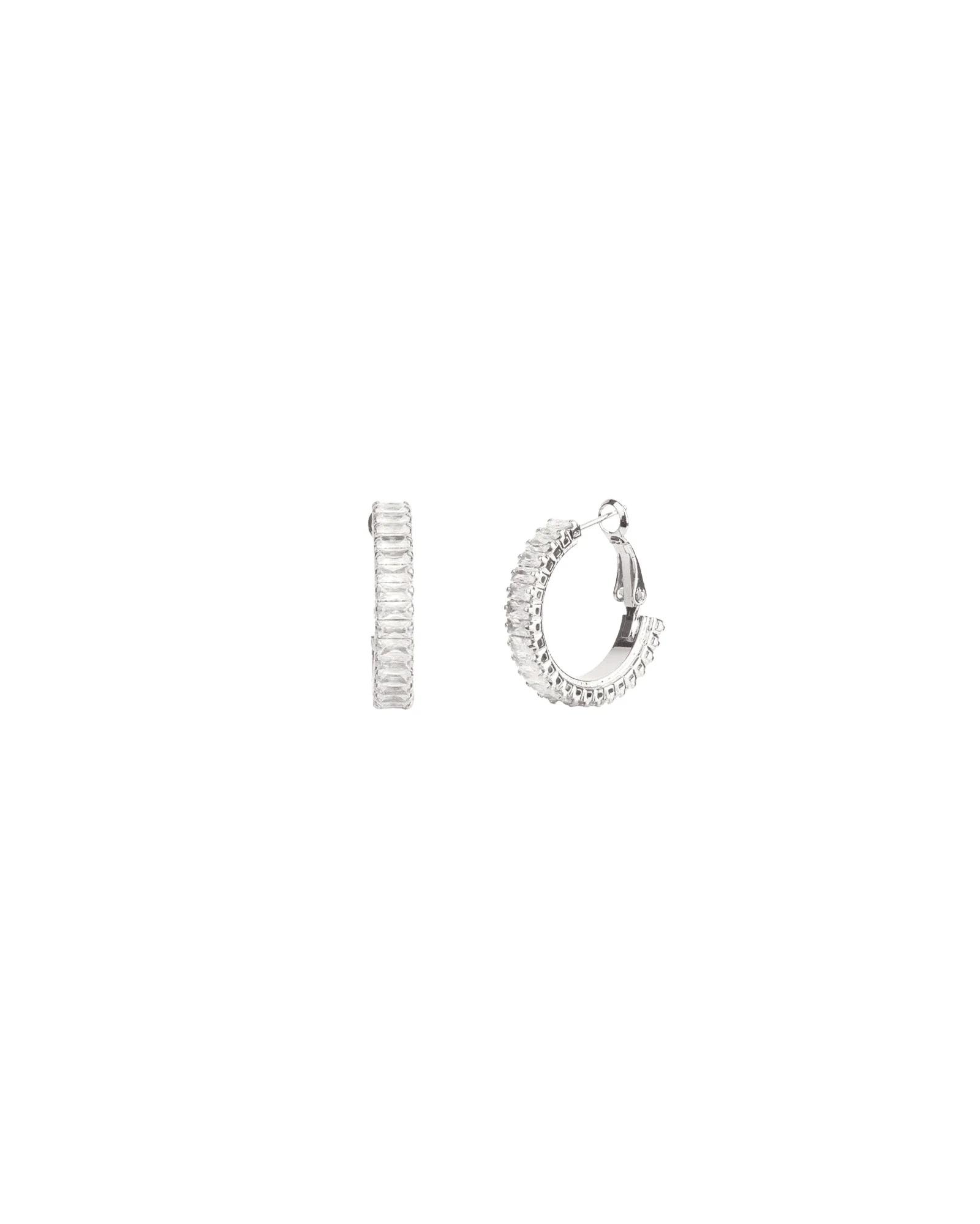 Baguette CZ Hoops | 25mm