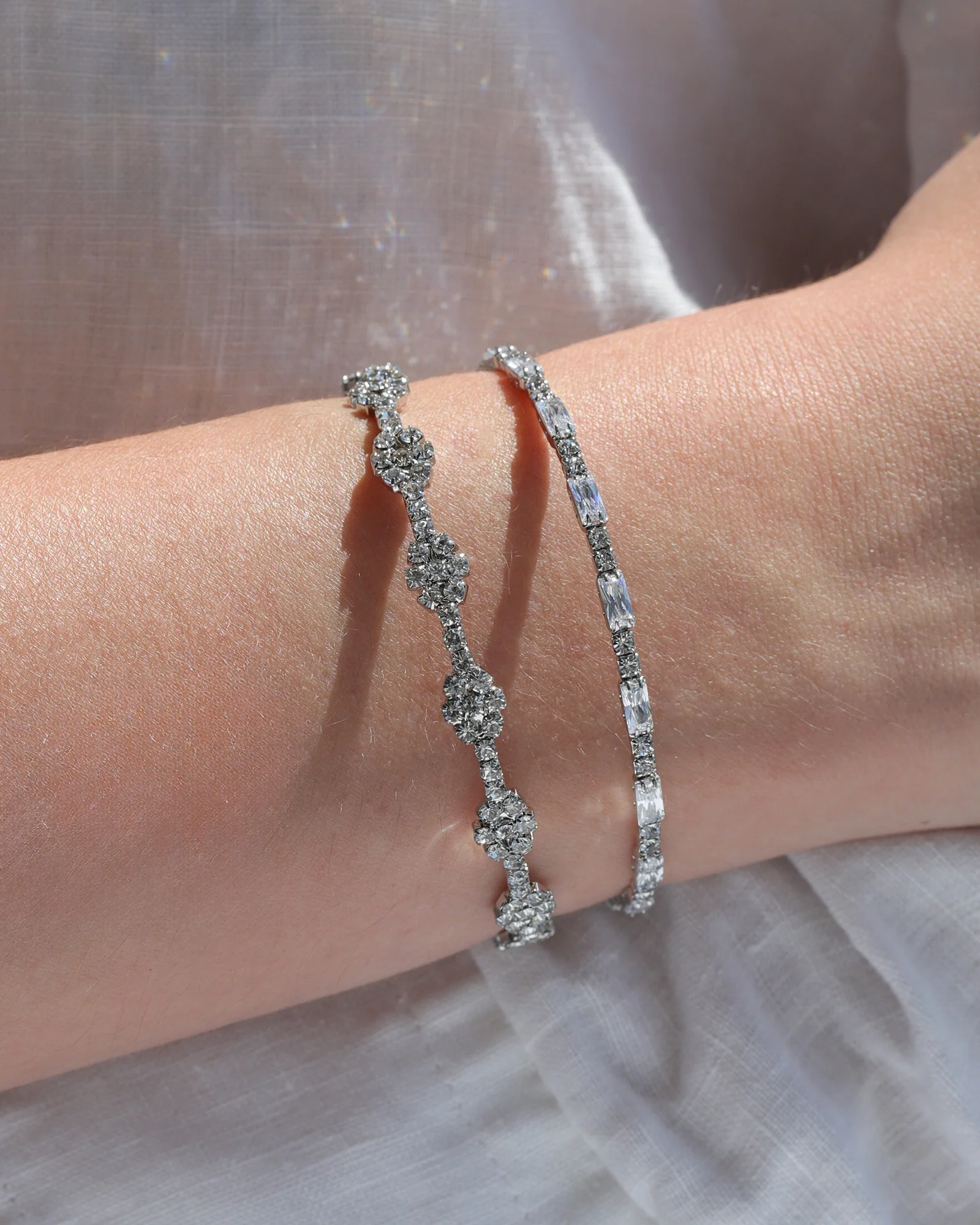Baguette Round Crystal Bracelet - Image 2