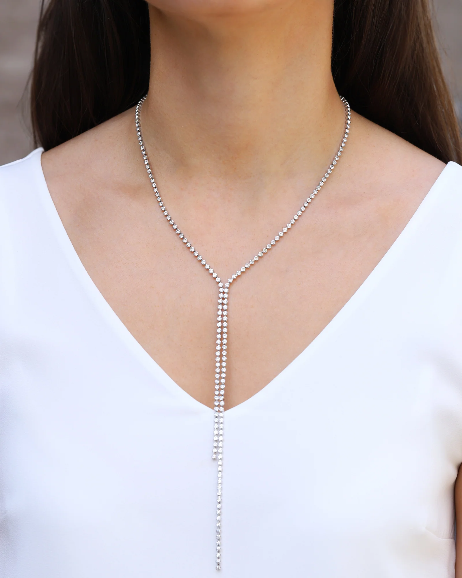 Bezel Crystal Y Lariat - Image 2