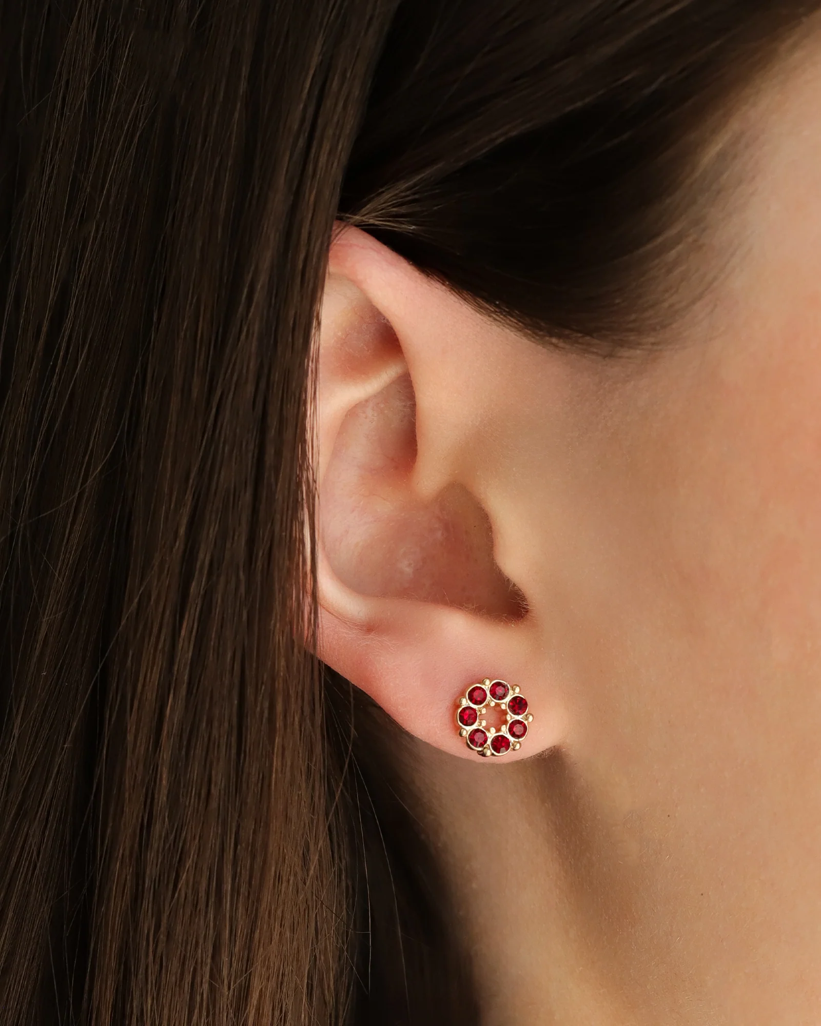 Circle Crystal Studs - Image 2