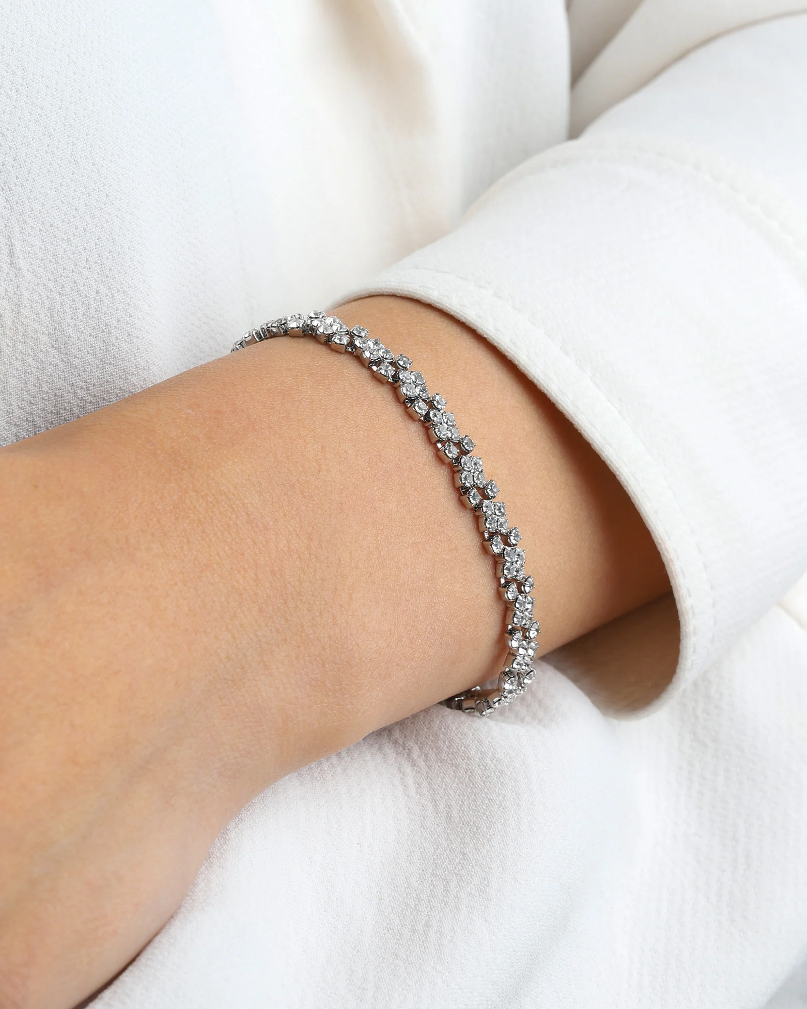 Lace Crystal Cluster Bracelet - Image 2