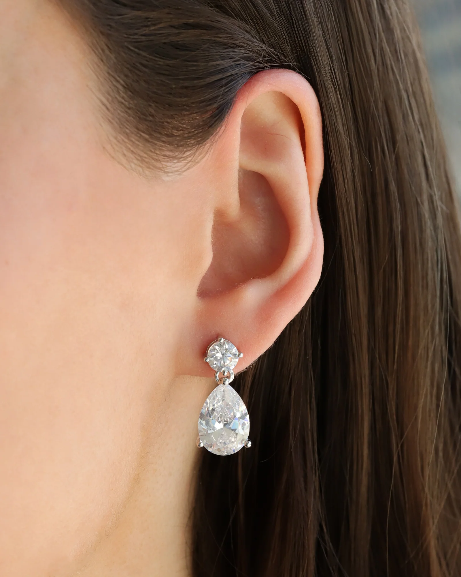 Large Round + Teardrop Earrings - Image 2