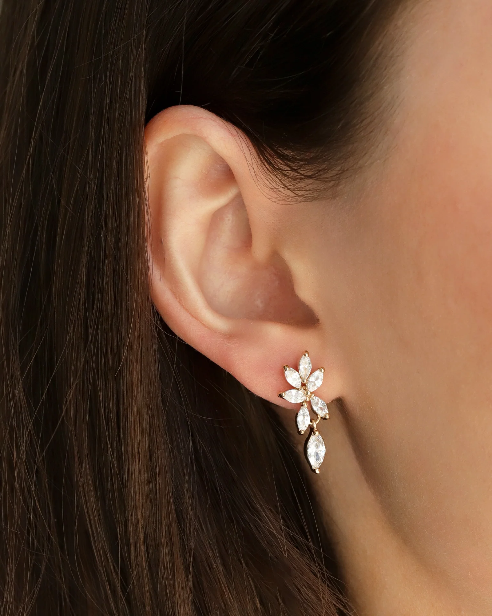 Multi Marquise Drop Earrings - Image 2