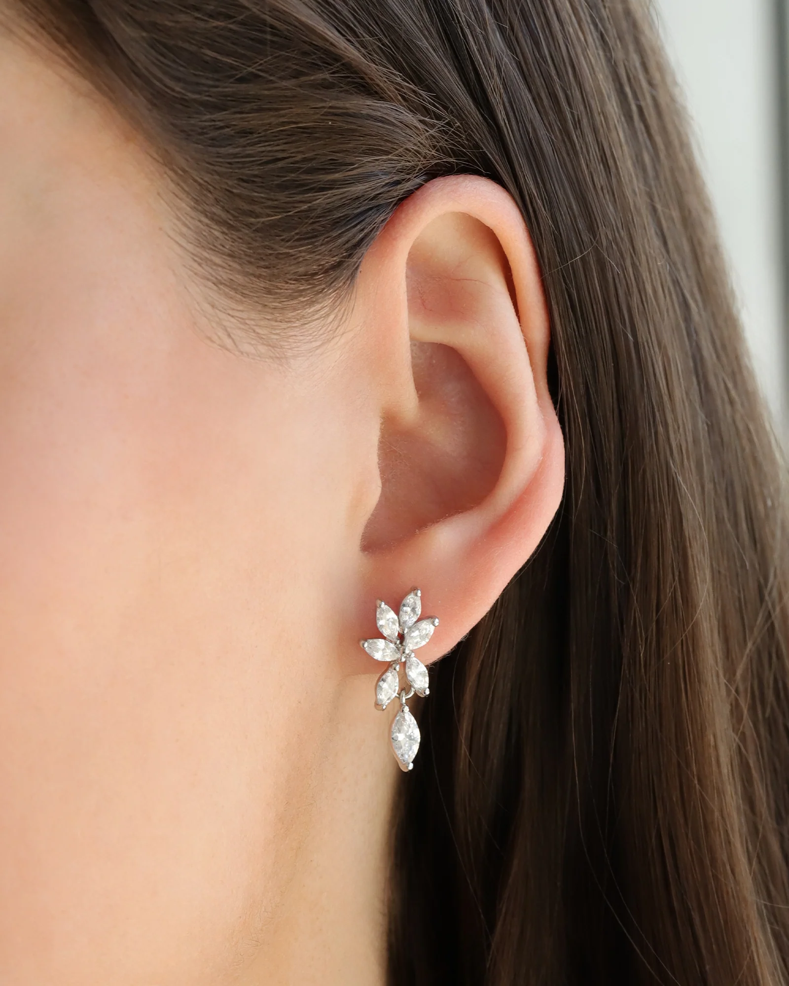 Multi Marquise Drop Earrings - Image 2