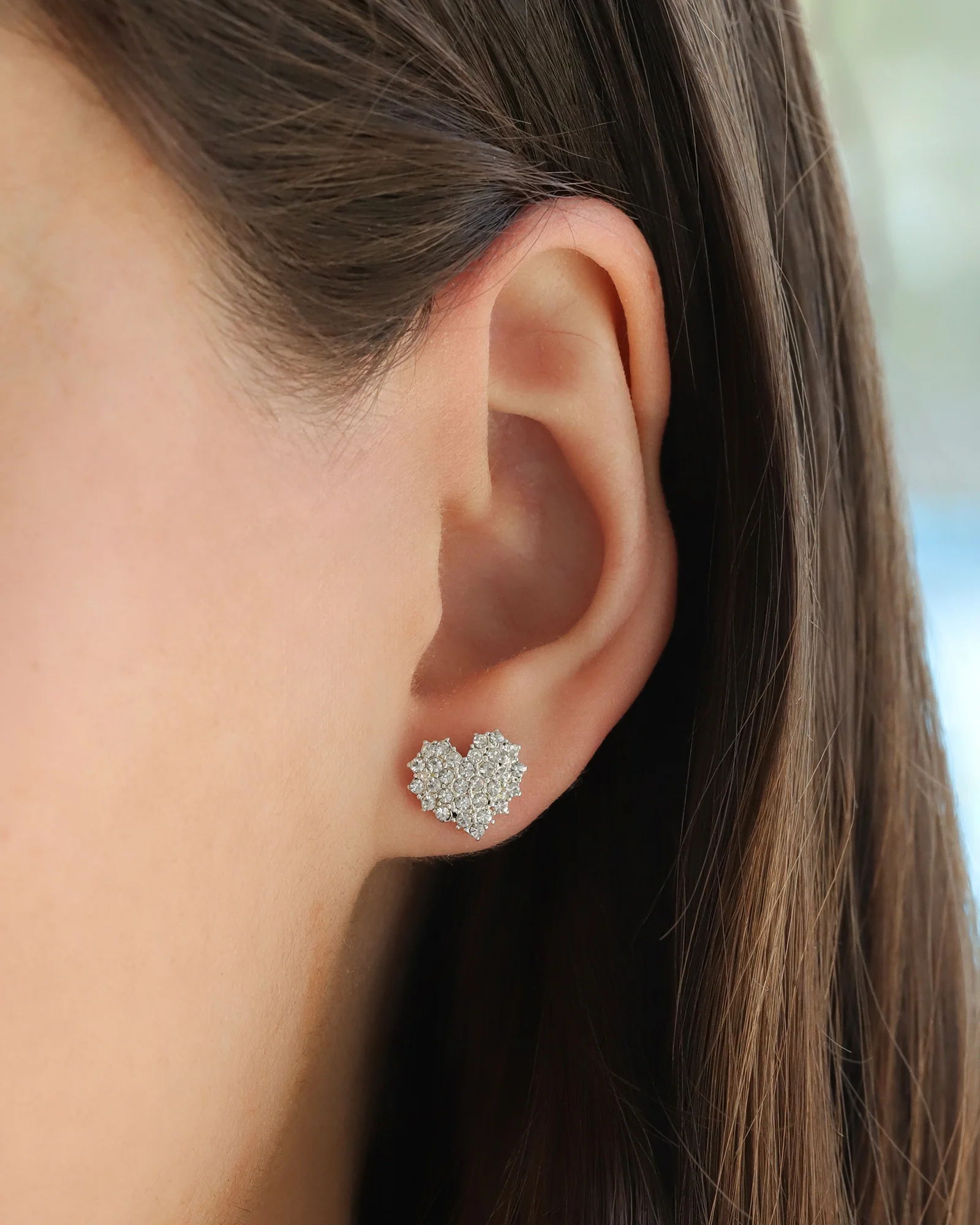 Pavé Heart Studs - Image 2