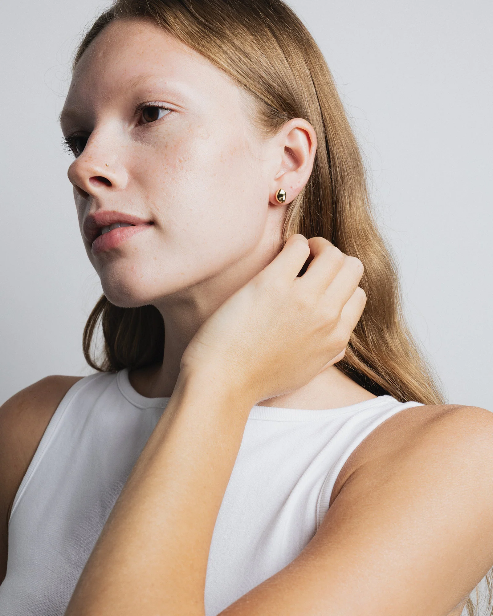 Bean Stud Earrings - Image 3