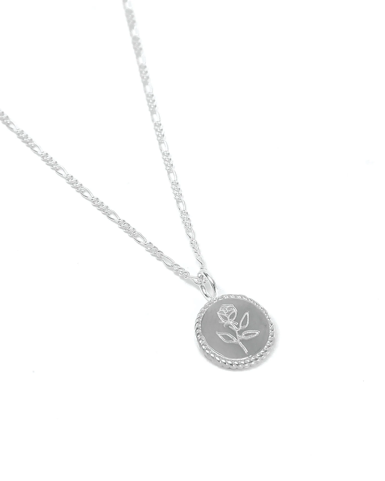Mini Rose Coin Necklace