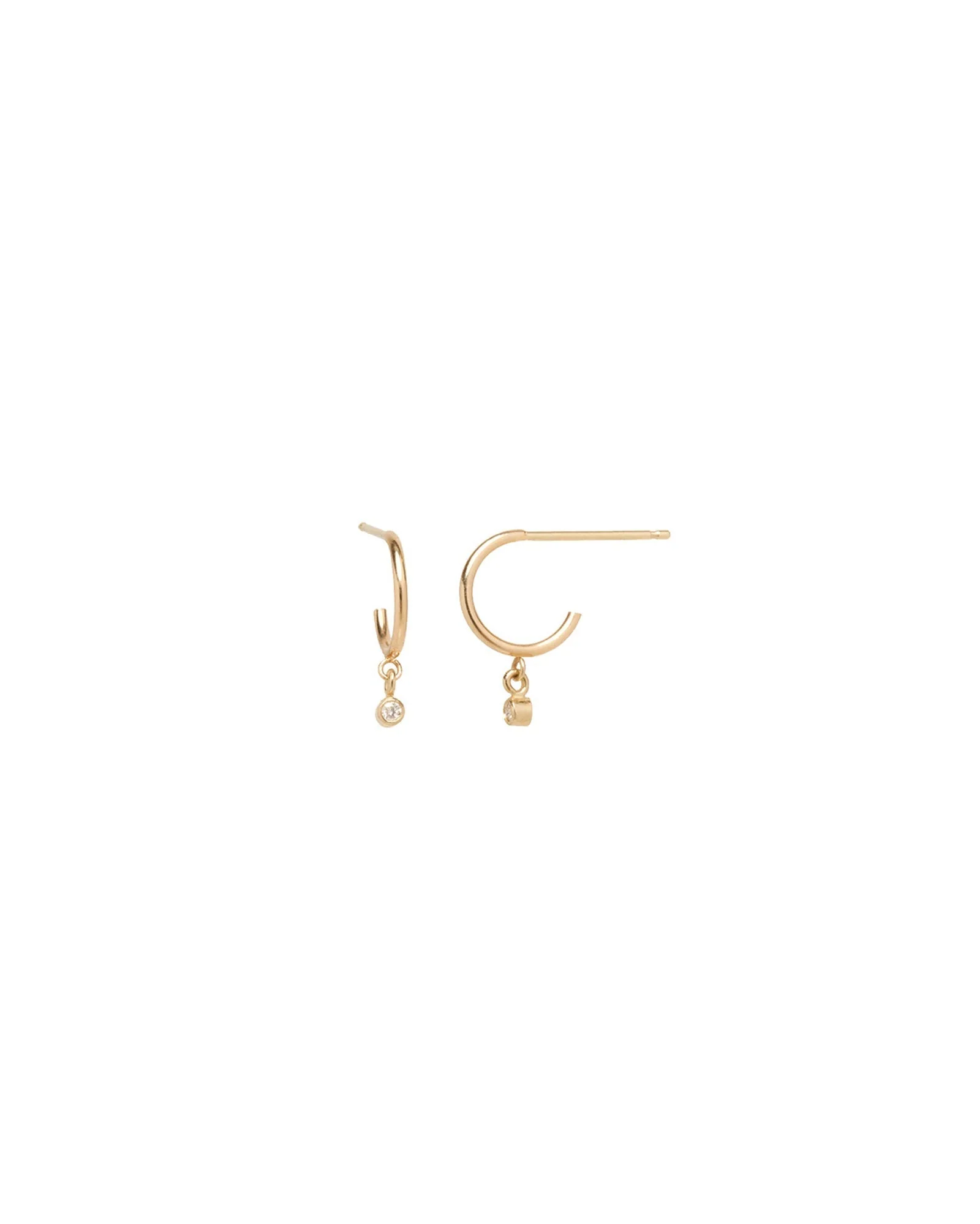 Diamond Drop Hoops